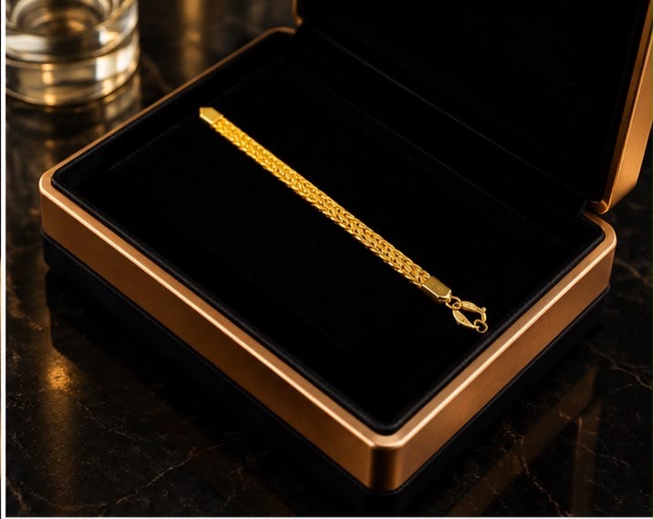 Gold Braided Bracelet view 2