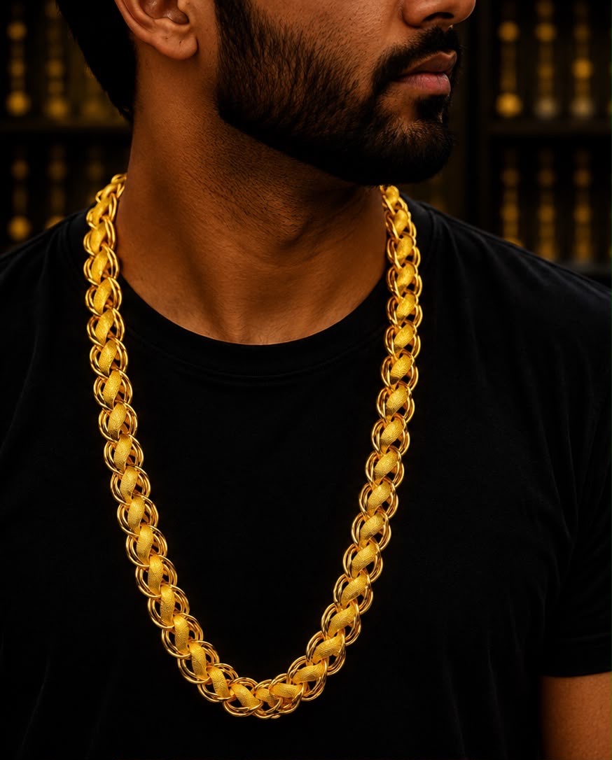Gold Plated Lotus Chain view 3