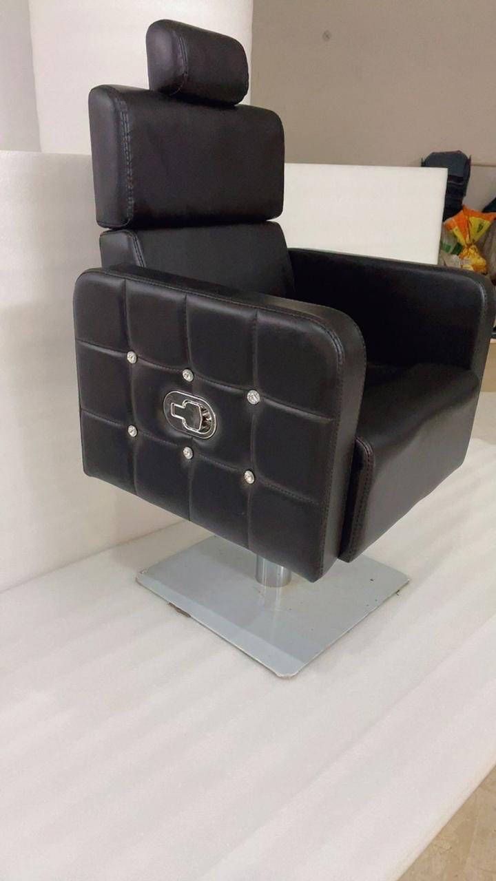 Green Leatherette Hair Cutting Chair view 2