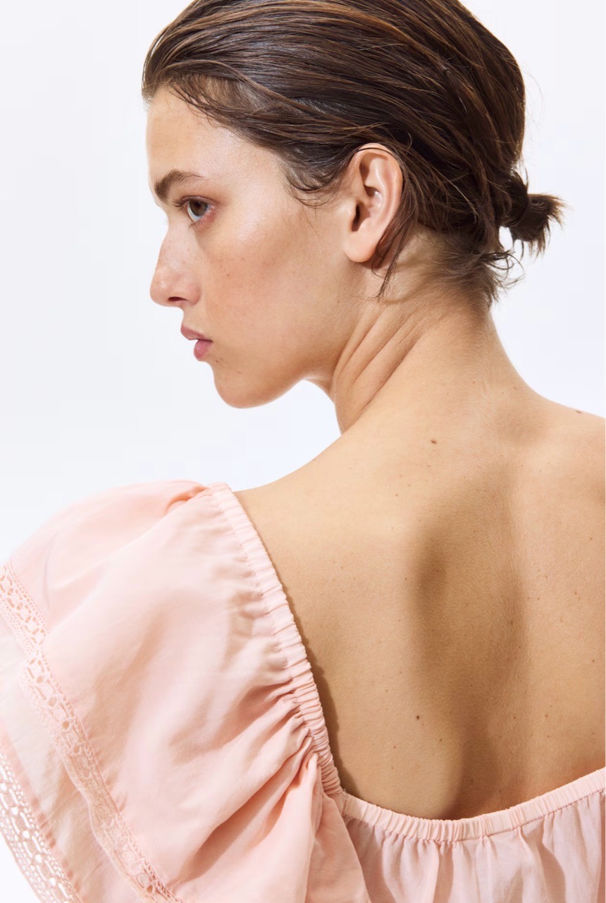 Floral Ruffle Top view 2