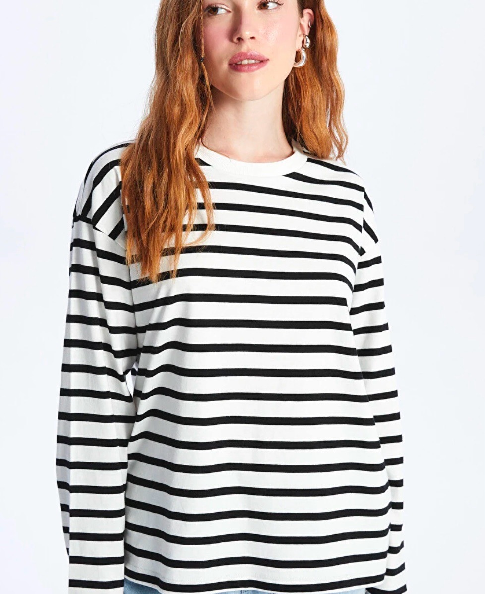 Striped Long Sleeve Top view 2