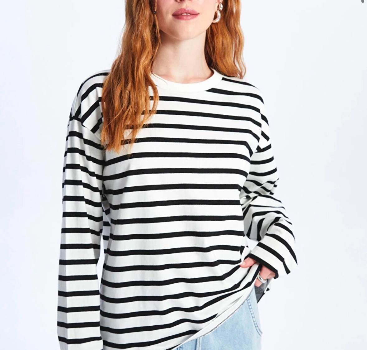 Striped Long Sleeve Top view 3