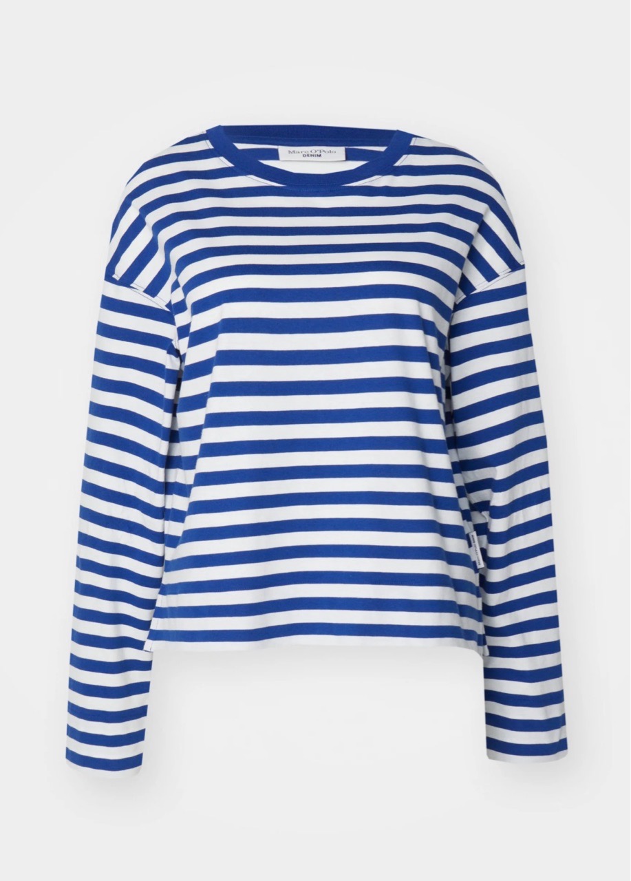 Striped Long Sleeve Top Blue view 3