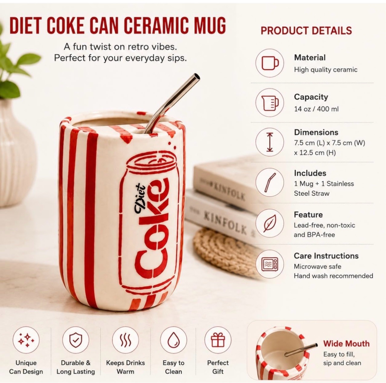 Diet Coke Ceramic Mug view 2