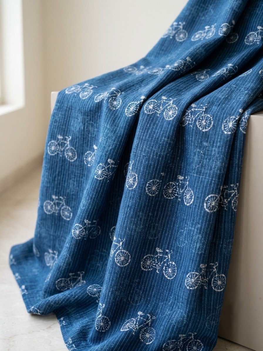 Bicycle Print Cotton Maxi Dress view 2