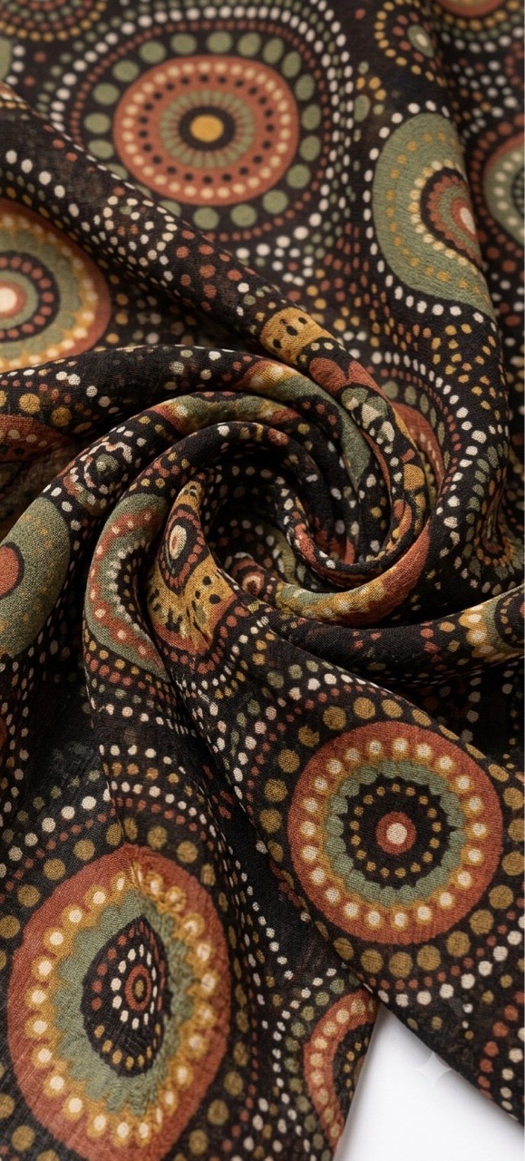 Georgette Printed Maxi Dress view 4