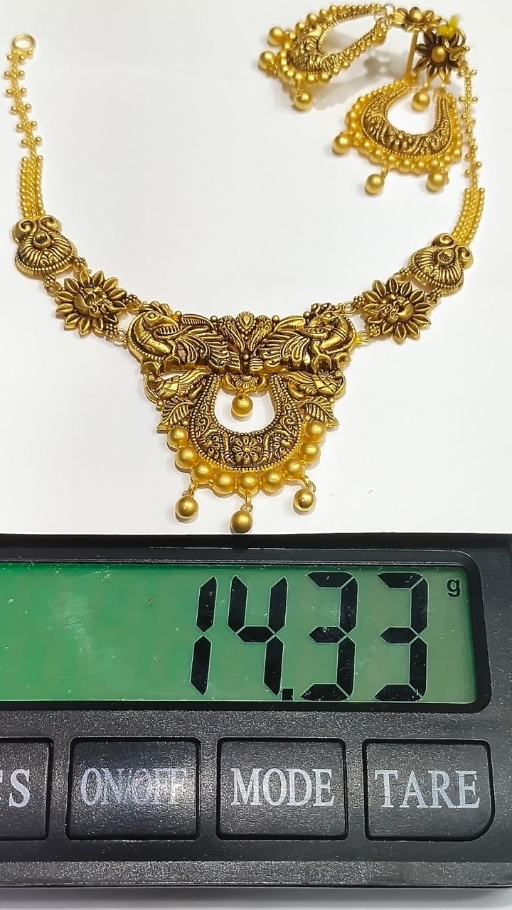 Gold Necklace Light Weight Sets view 4