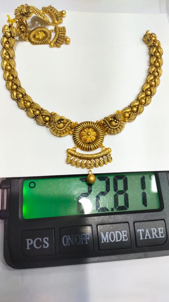 Gold Necklace Light Weight Sets view 6