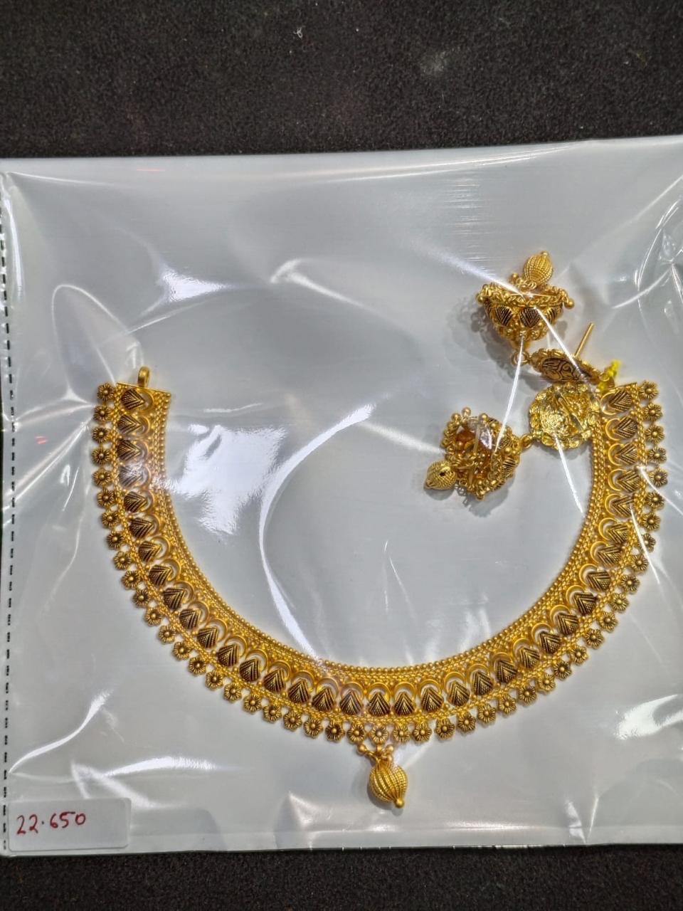 Gold Necklace Light Weight Sets view 5