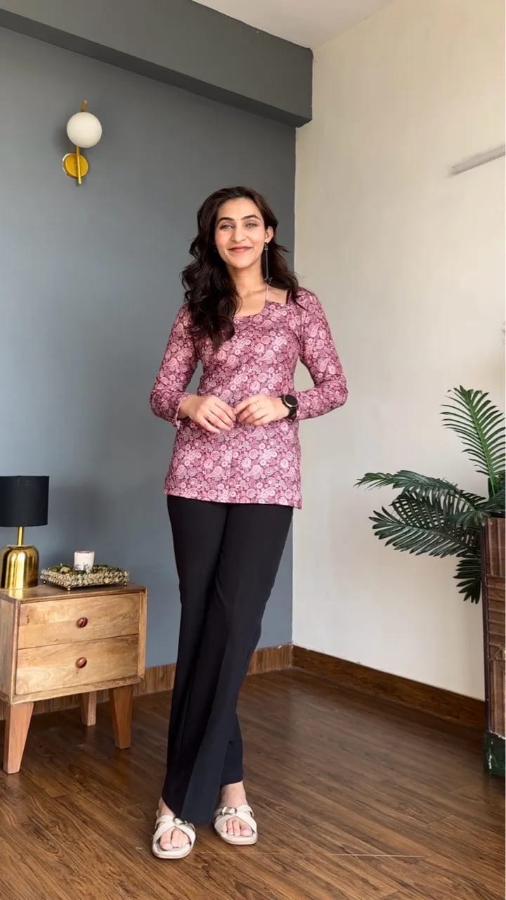 Halter Neck Woolen Kurti view 4