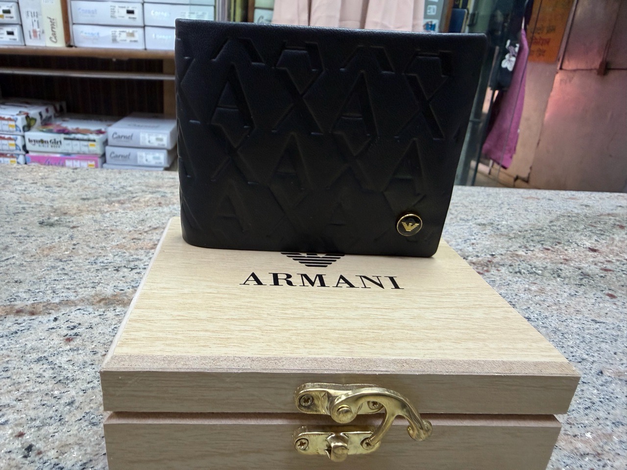 Armani Black Wallet view 2