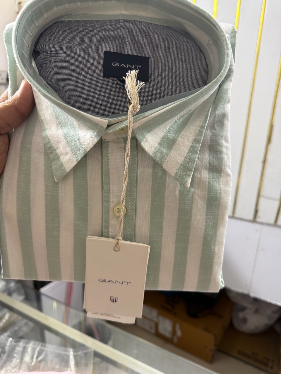 Gant Green Striped Shirt view 2