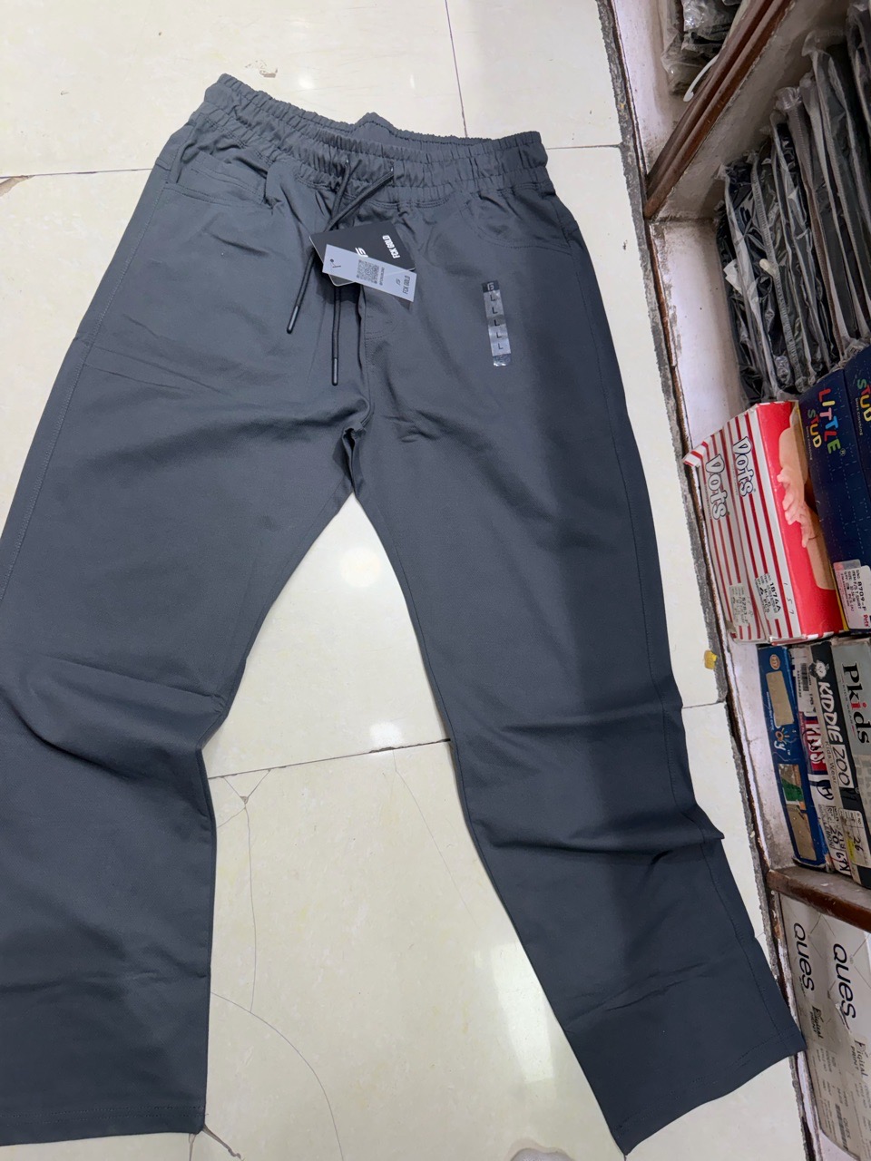 Men's Grey Activewear Pants view 2
