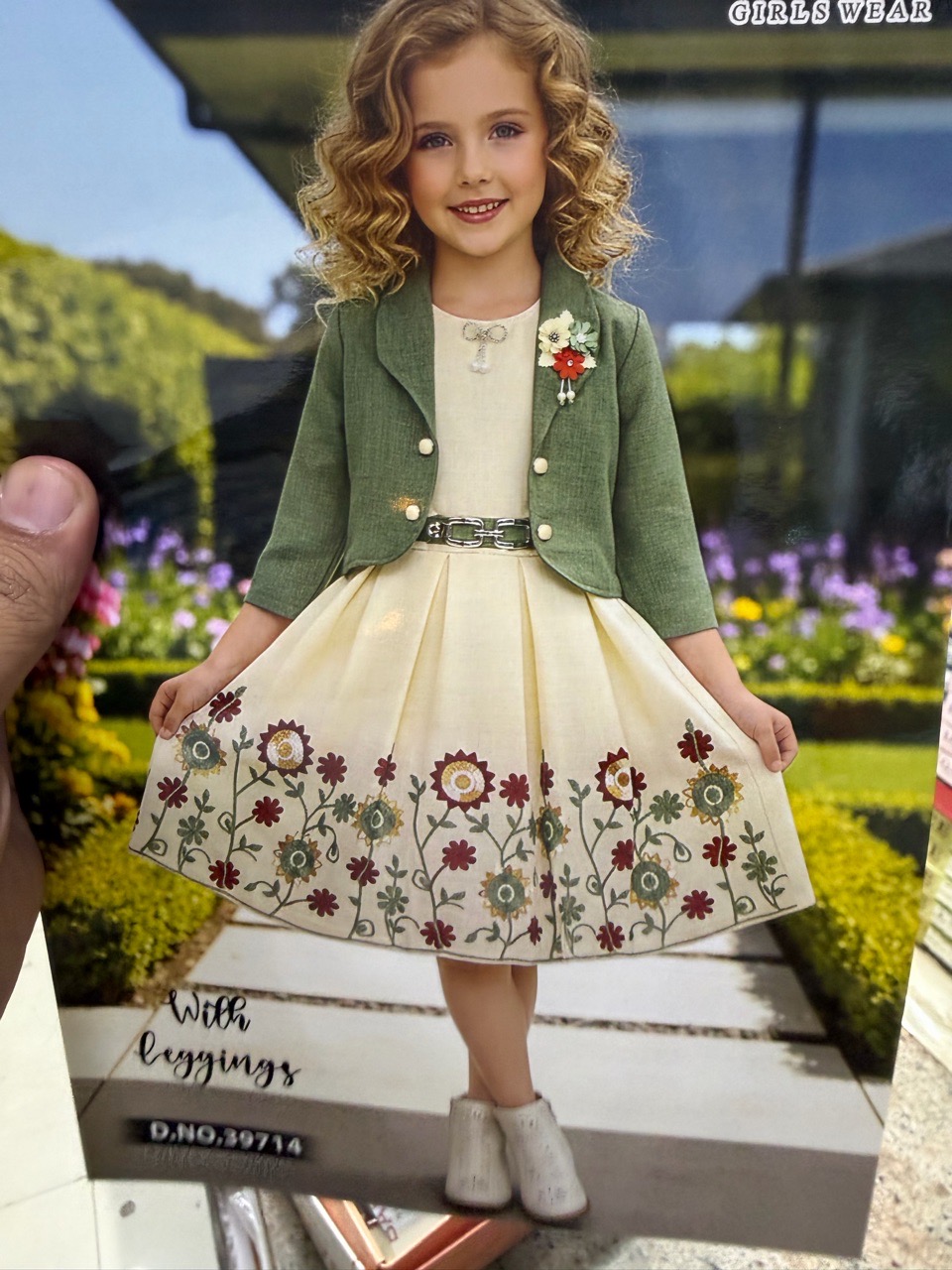 Embroidered Girls Dress view 2