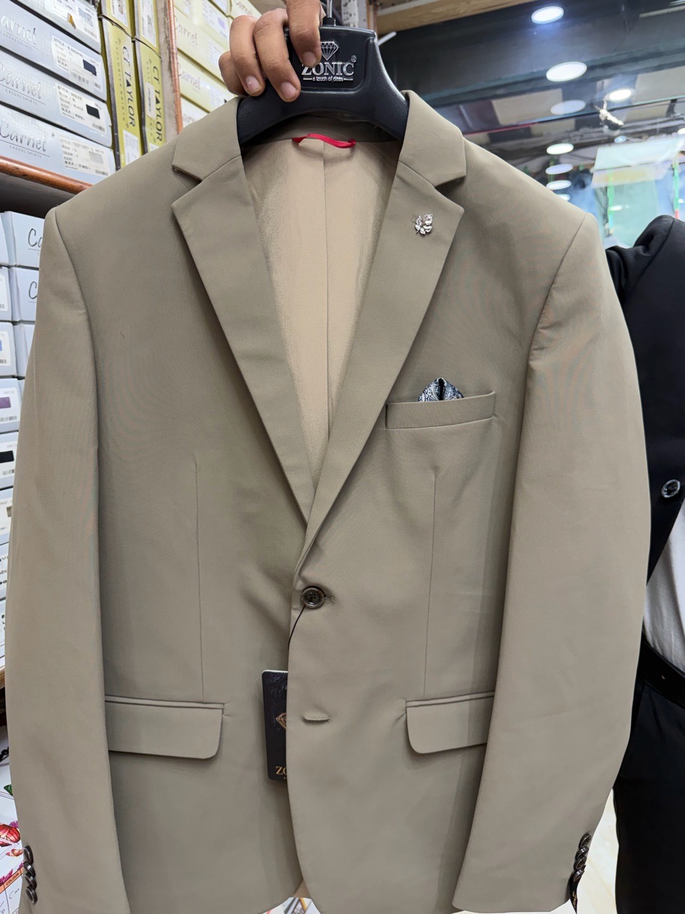 Beige Slim Fit Blazer view 2